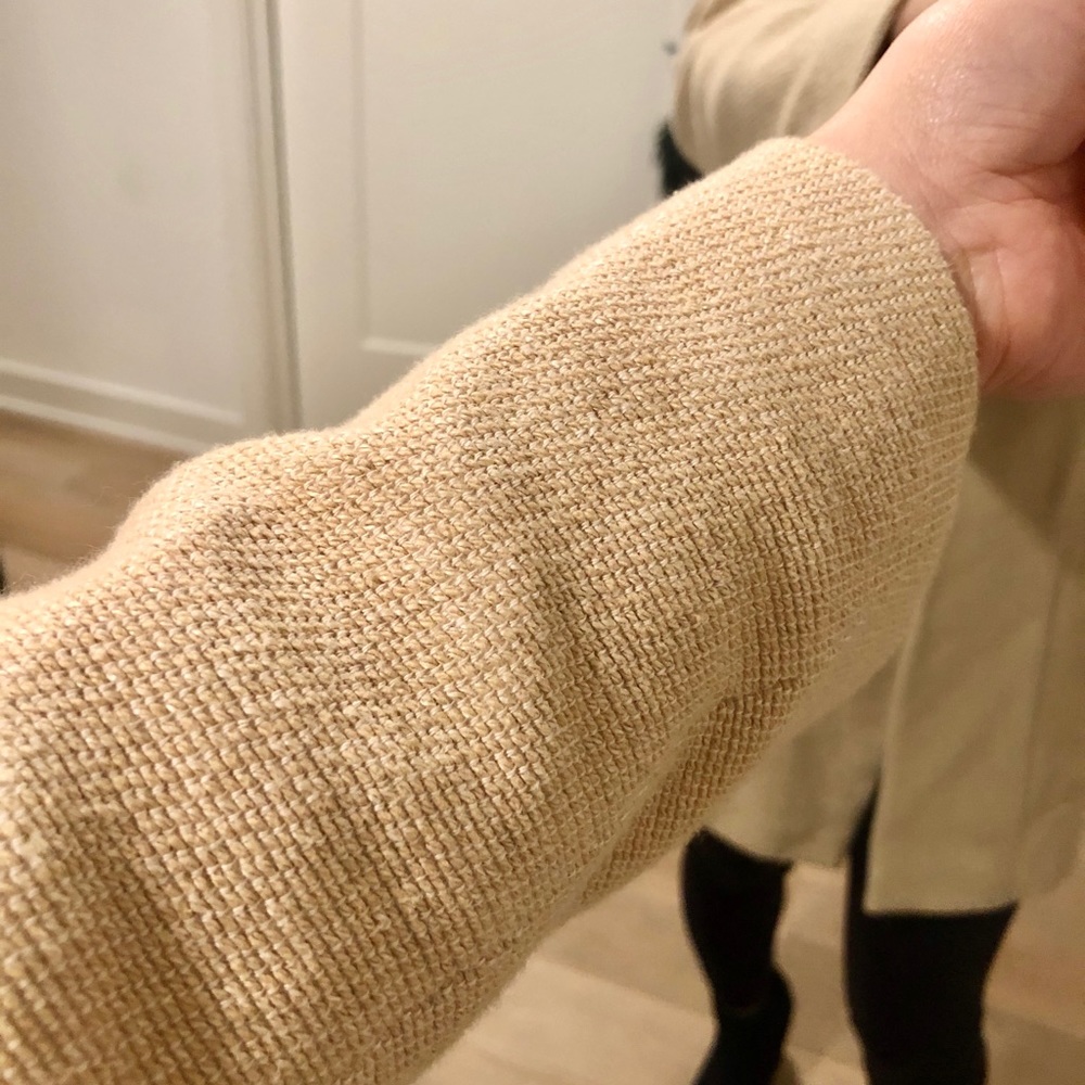 Zara Basic Collection Hemp Beige Coat - image 4